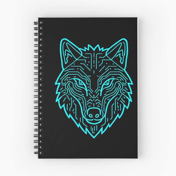 Item preview, Neon Cyberpunk Wolf Head Minimal Line Art designed and sold by PaulyTechStudio.