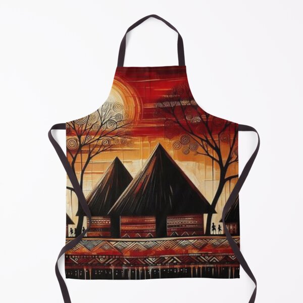 Item preview, Huts in the Sun, Tribal Art Style  designed and sold by Shs-Kenya.