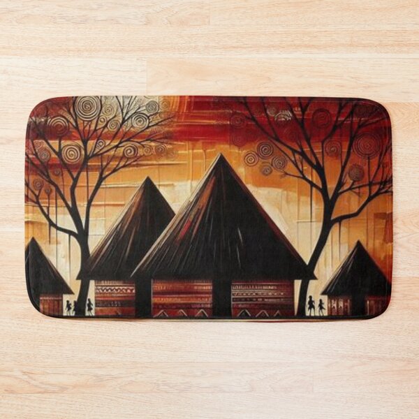 Item preview, Huts in the Sun, Tribal Art Style  designed and sold by Shs-Kenya.