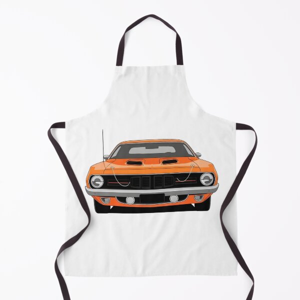 Item preview, Plymouth Barracuda 1971 Front View Classic American Muscle Car Minimalist Illustration designed and sold by Motorline44.