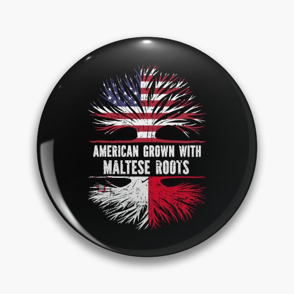 Item preview, American Grown with Maltese Roots USA Flag designed and sold by CosmoKitsch.
