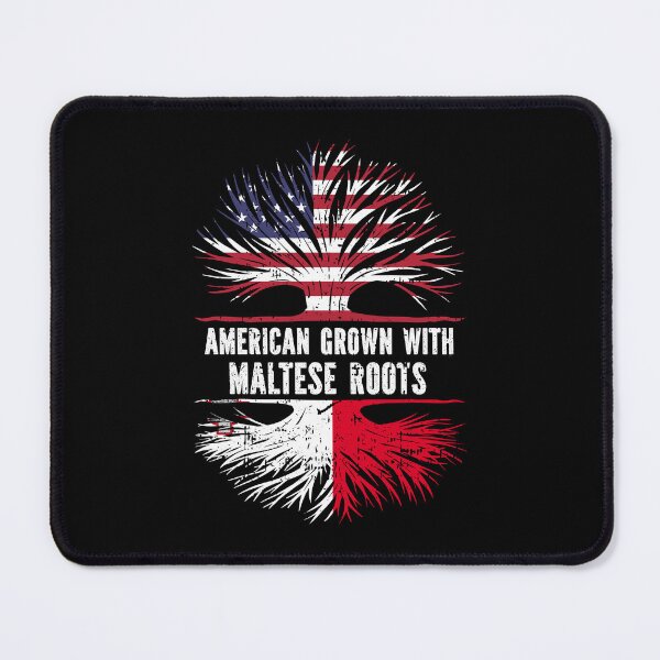 Item preview, American Grown with Maltese Roots USA Flag designed and sold by CosmoKitsch.