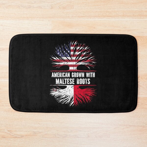 Item preview, American Grown with Maltese Roots USA Flag designed and sold by CosmoKitsch.