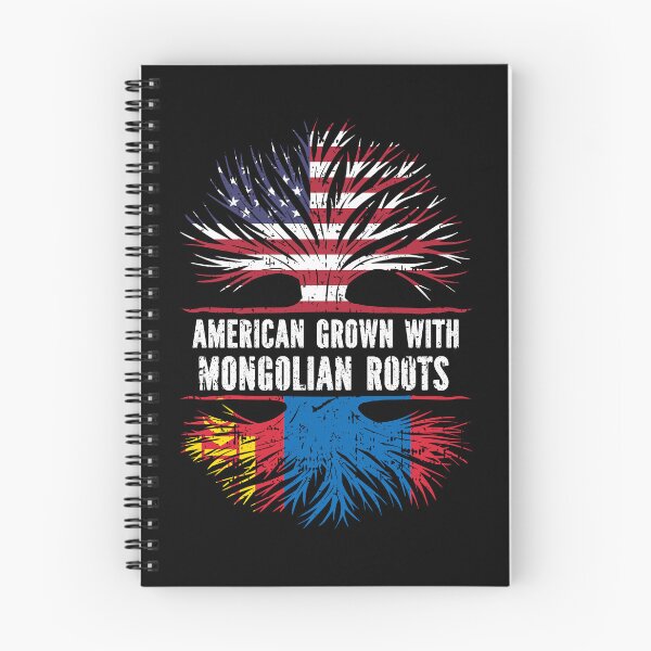 Item preview, American Grown with Mongolian Roots USA Flag designed and sold by CosmoKitsch.