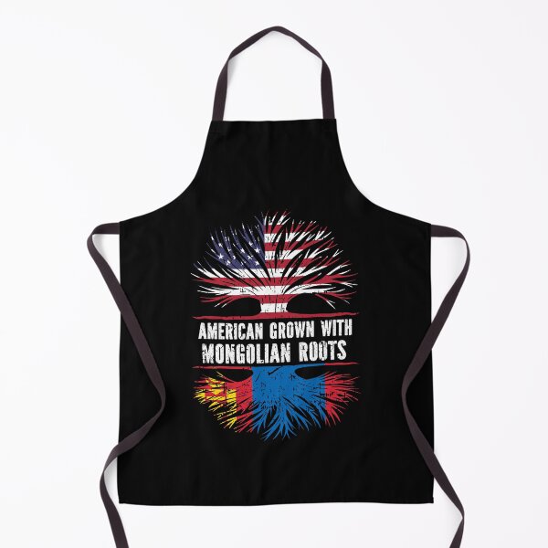 Item preview, American Grown with Mongolian Roots USA Flag designed and sold by CosmoKitsch.