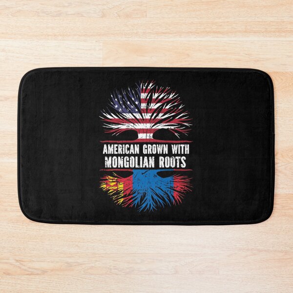 Item preview, American Grown with Mongolian Roots USA Flag designed and sold by CosmoKitsch.