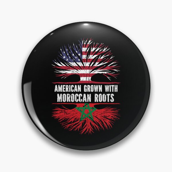 Item preview, American Grown with Moroccan Roots USA Flag designed and sold by CosmoKitsch.