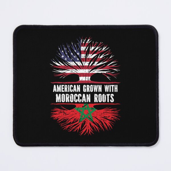 Item preview, American Grown with Moroccan Roots USA Flag designed and sold by CosmoKitsch.
