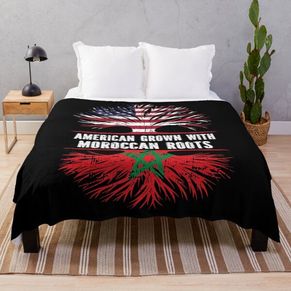 Item preview, American Grown with Moroccan Roots USA Flag designed and sold by CosmoKitsch.