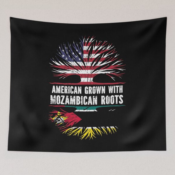 Item preview, American Grown with Mozambican Roots USA Flag designed and sold by CosmoKitsch.