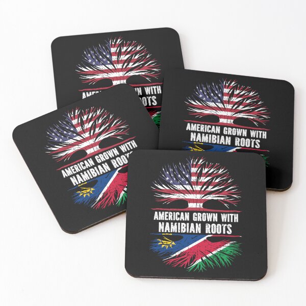 Item preview, American Grown with Namibian Roots USA Flag designed and sold by CosmoKitsch.