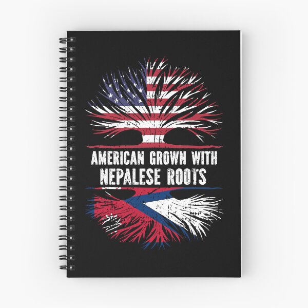 Item preview, American Grown with Nepalese Roots USA Flag designed and sold by CosmoKitsch.