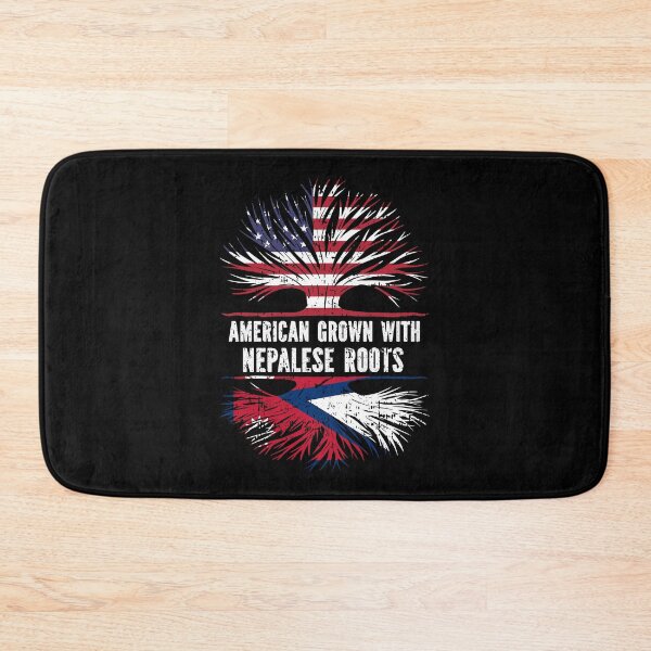 Item preview, American Grown with Nepalese Roots USA Flag designed and sold by CosmoKitsch.