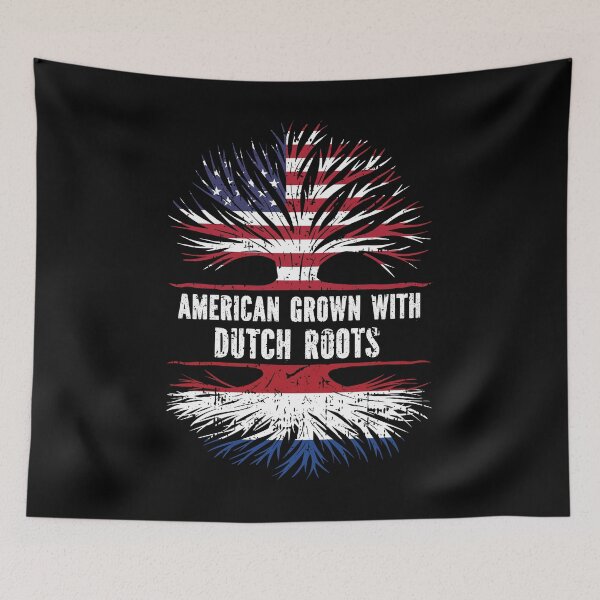 Item preview, American Grown with Dutch Roots USA Flag designed and sold by CosmoKitsch.
