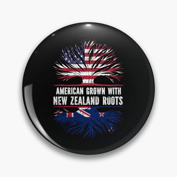 Item preview, American Grown with New Zealand Roots USA Flag designed and sold by CosmoKitsch.