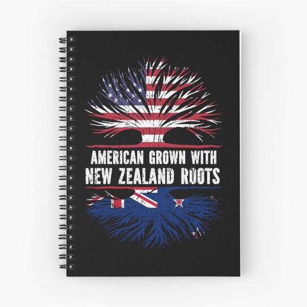 Item preview, American Grown with New Zealand Roots USA Flag designed and sold by CosmoKitsch.