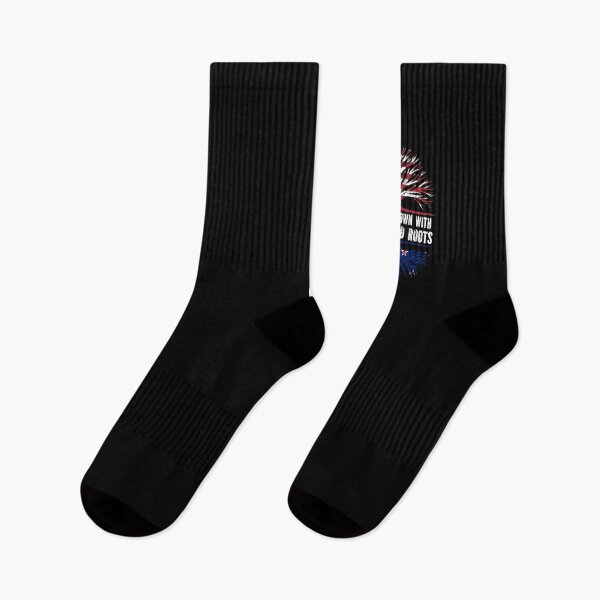 Item preview, American Grown with New Zealand Roots USA Flag designed and sold by CosmoKitsch.