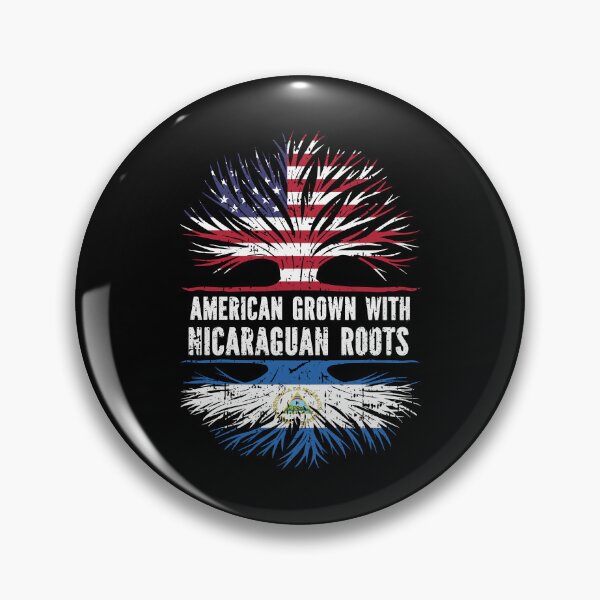 Item preview, American Grown with Nicaraguan Roots USA Flag designed and sold by CosmoKitsch.