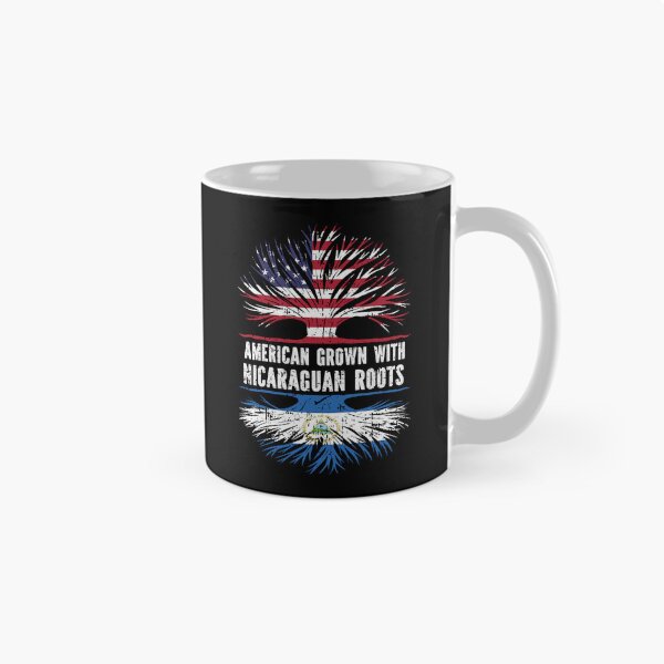 Item preview, American Grown with Nicaraguan Roots USA Flag designed and sold by CosmoKitsch.
