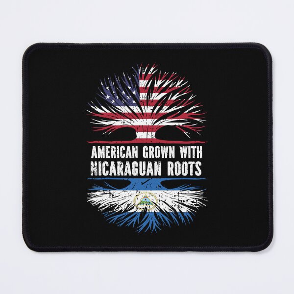 Item preview, American Grown with Nicaraguan Roots USA Flag designed and sold by CosmoKitsch.