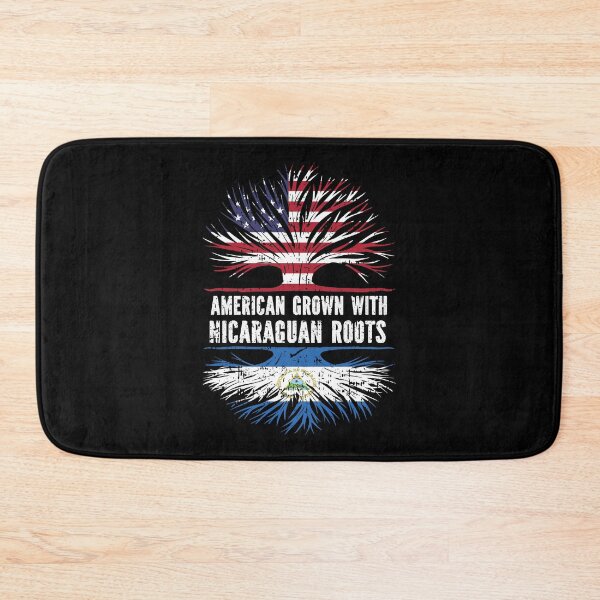 Item preview, American Grown with Nicaraguan Roots USA Flag designed and sold by CosmoKitsch.