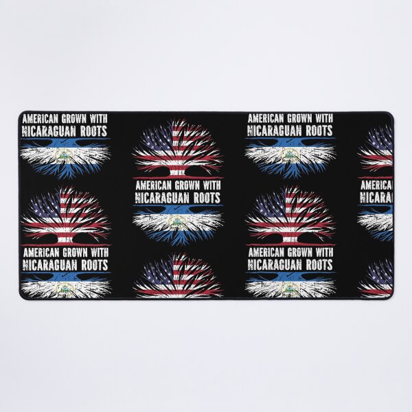 Item preview, American Grown with Nicaraguan Roots USA Flag designed and sold by CosmoKitsch.
