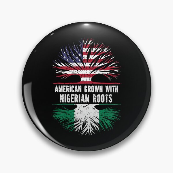 Item preview, American Grown with Nigerian Roots USA Flag designed and sold by CosmoKitsch.