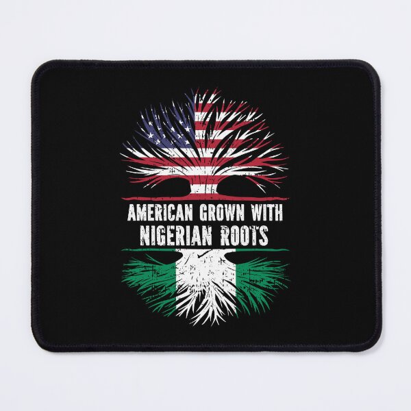 Item preview, American Grown with Nigerian Roots USA Flag designed and sold by CosmoKitsch.