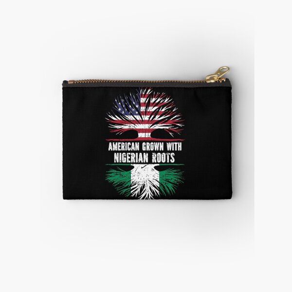 Item preview, American Grown with Nigerian Roots USA Flag designed and sold by CosmoKitsch.