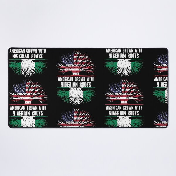Item preview, American Grown with Nigerian Roots USA Flag designed and sold by CosmoKitsch.