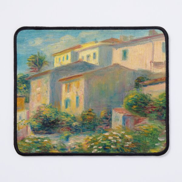 Item preview, View of the Post Office in Cagnes by Pierre-Auguste Renoir: Sunlit Village Art Print designed and sold by artofuniverse.