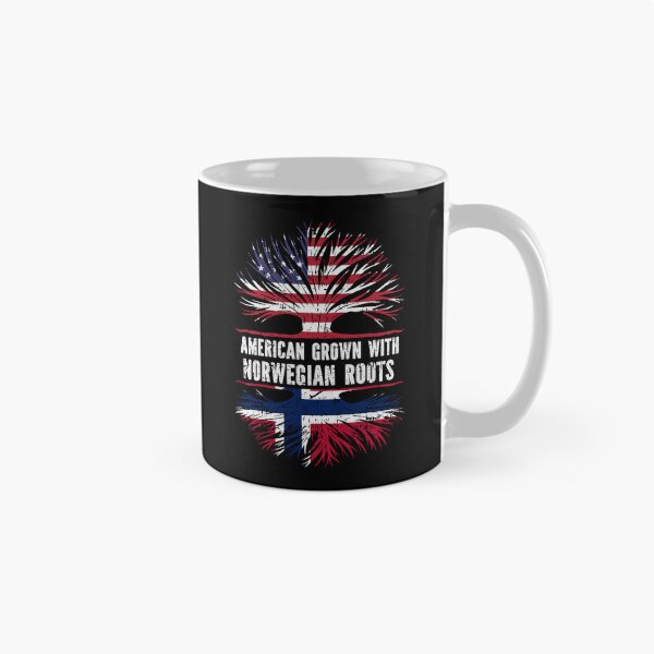 Item preview, American Grown with Norwegian Roots  USA Flag designed and sold by CosmoKitsch.