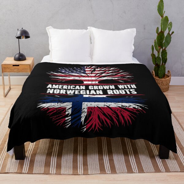 Item preview, American Grown with Norwegian Roots  USA Flag designed and sold by CosmoKitsch.
