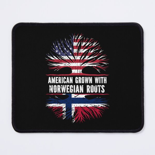 Item preview, American Grown with Norwegian Roots  USA Flag designed and sold by CosmoKitsch.