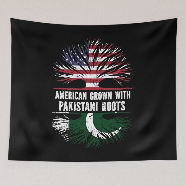 Item preview, American Grown with Pakistani Roots USA Flag designed and sold by CosmoKitsch.