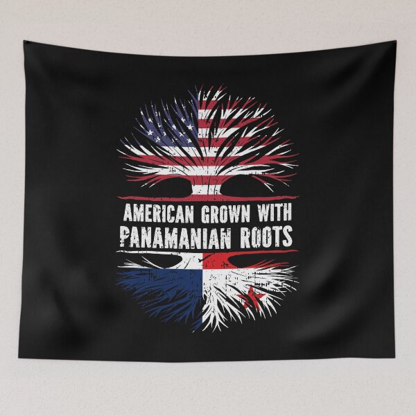 Item preview, American Grown with Panamanian Roots USA Flag designed and sold by CosmoKitsch.