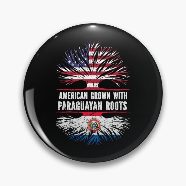 Item preview, American Grown with Paraguayan Roots USA Flag designed and sold by CosmoKitsch.