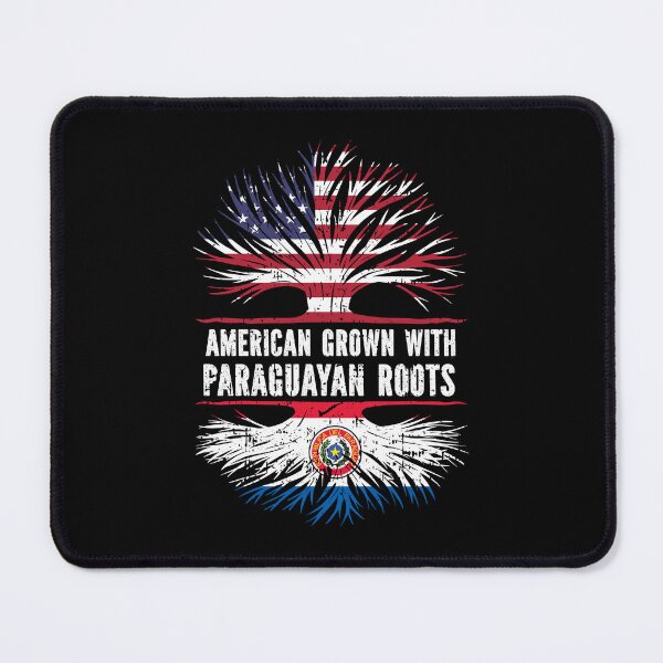 Item preview, American Grown with Paraguayan Roots USA Flag designed and sold by CosmoKitsch.