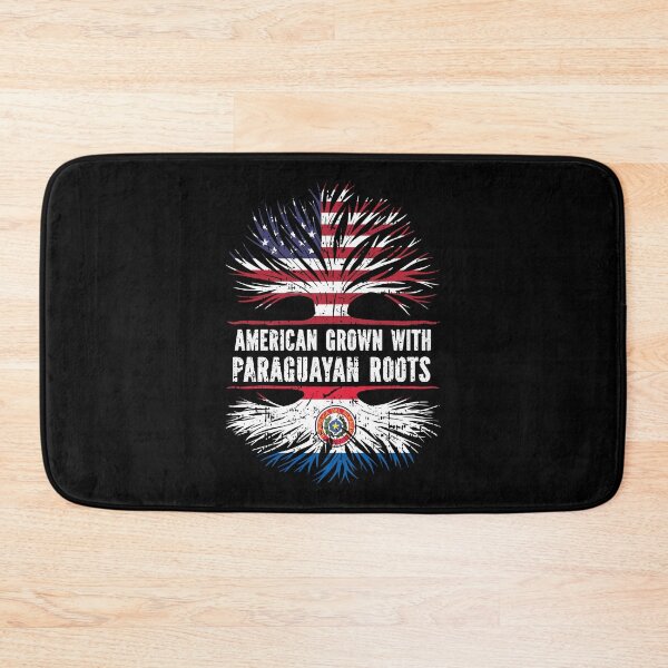 Item preview, American Grown with Paraguayan Roots USA Flag designed and sold by CosmoKitsch.