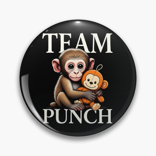 Item preview, Cute Team Punch Baby Monkey Hugging Plush Toy designed and sold by TshirtsOnline-.