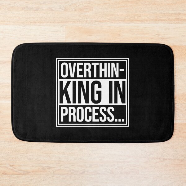 Item preview, Overthinking In Process Funny Relatable Quote Logo designed and sold by shirt-o-mat.