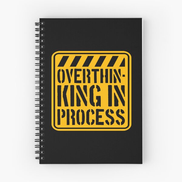 Item preview, Overthinking In Process Funny Relatable Quote Logo designed and sold by shirt-o-mat.
