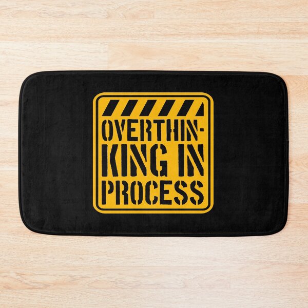 Item preview, Overthinking In Process Funny Relatable Quote Logo designed and sold by shirt-o-mat.