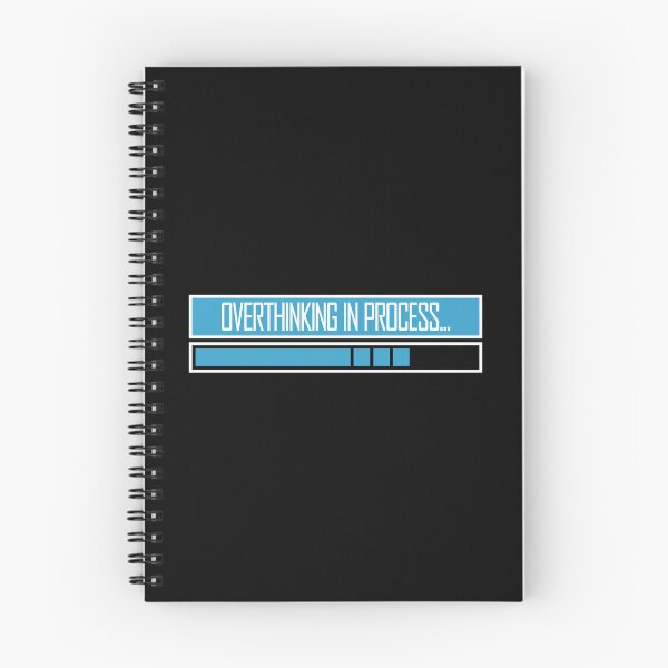 Item preview, Overthinking In Process Funny Relatable Quote Logo designed and sold by shirt-o-mat.