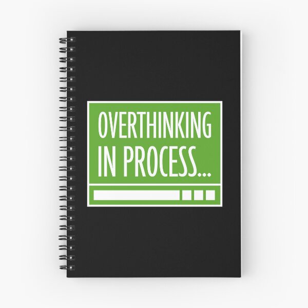 Item preview, Overthinking In Process Funny Relatable Quote Logo designed and sold by shirt-o-mat.