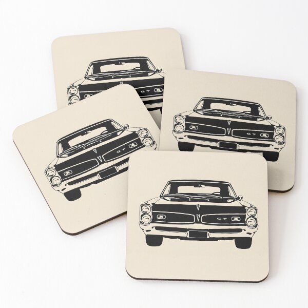 Item preview, Pontiac GTO 1966 Front View – Classic American Muscle Car Minimalist Illustration designed and sold by Motorline44.