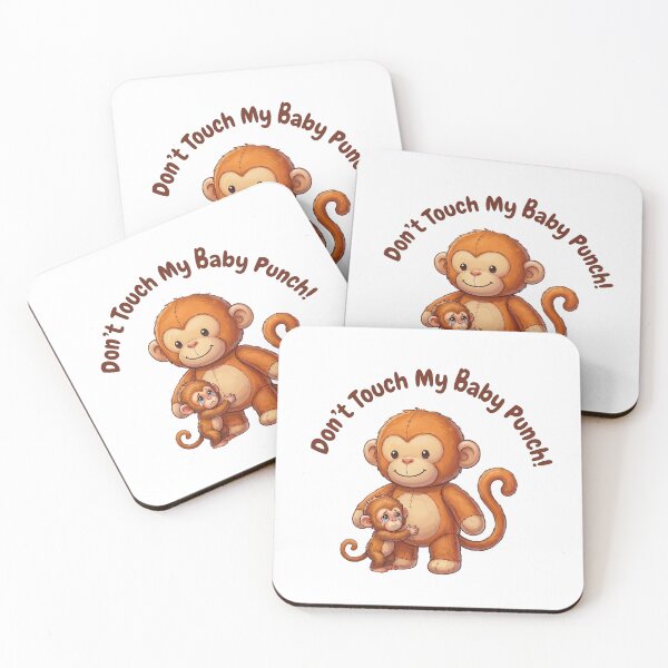 Item preview, Sweet Protection for Baby Punch Monkey - Don't Touch My Baby designed and sold by KubbyArt.