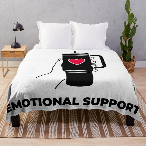 Item preview, Emotional Support Coffee - Minimalist Aesthetic Tumbler Design designed and sold by vlahstudio.