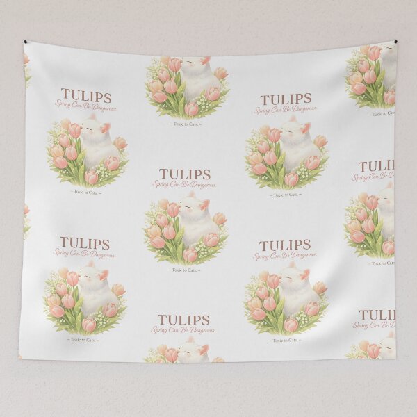 Item preview, Tulips – Spring Can Be Dangerous | Toxic Plants for Cats Veterinary Awareness Design designed and sold by Bettybee00.