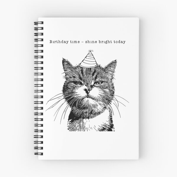 Item preview, Bored Birthday Cat – Funny Grumpy Cat Birthday Design designed and sold by Rosaliartbook.